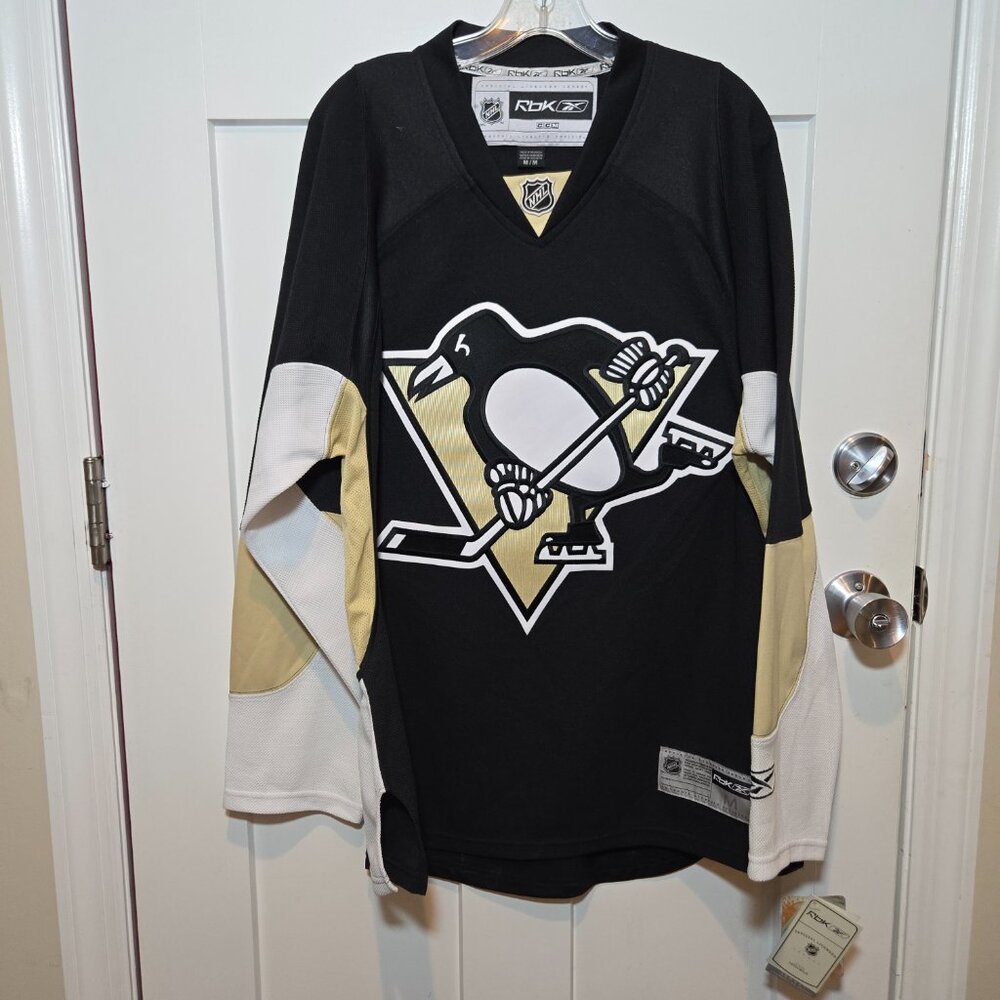 NEW Reebok CCM NHL Hockey Pittsburgh Penguins Jersey Black Sizes S, M, L AND 2X